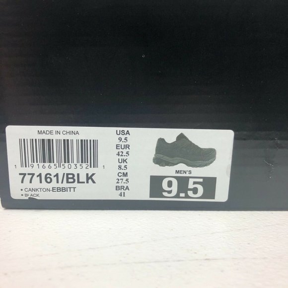 Skechers Cankton Ebbitt Steel Toe Leather Memory Foam Sneakers Black 77161 9.5 - Picture 12 of 12